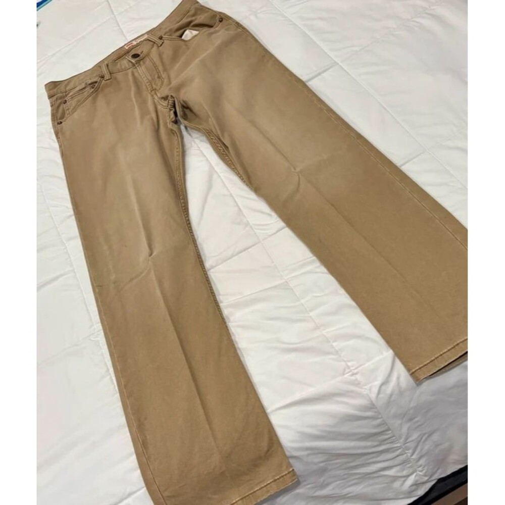 Men’s Wrangler Tan Slim Straight 32x32 Pants - Picture 1 of 5